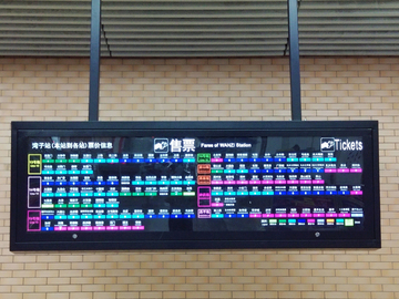 地铁线路站名大屏幕
