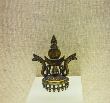 藏族鎏金铜灵塔顶饰