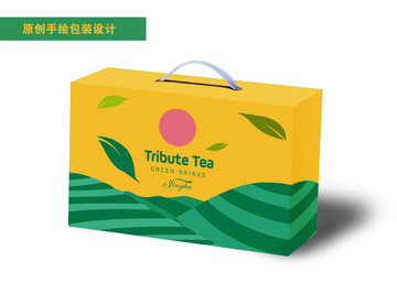 茶饮料纸箱包装设计展开图