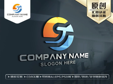 S字母T字母LOGO设计