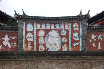 纳西族东巴文化墙绘