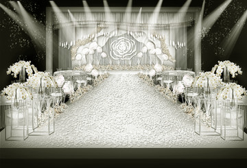 白色玫瑰婚礼设计