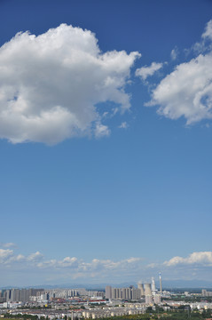 三河燕郊的蓝天白云