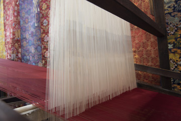 大花楼木织机纺丝