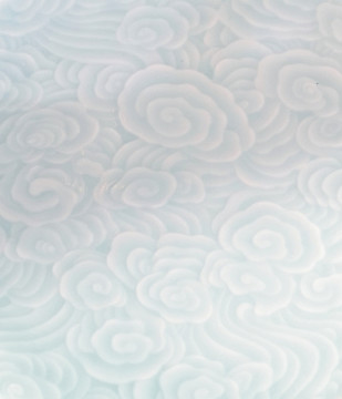 陶瓷上的淡雅云纹背景图