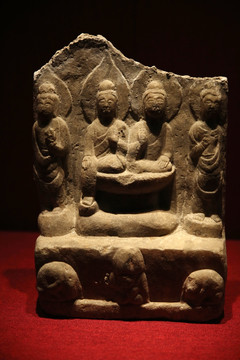 石雕释迦多宝二佛并坐像