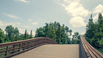 海埂公园边的木桥