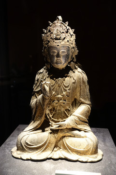 明代铜鎏金菩萨坐像