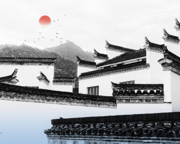 徽派装饰画背景墙