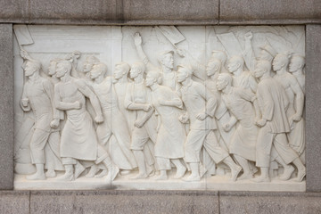 人民英雄纪念碑浮雕五卅运动