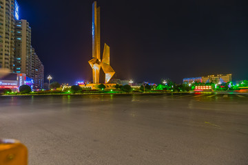 嘉峪关市广场夜景