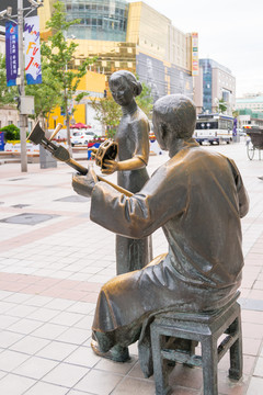 北京城市雕塑单弦演出
