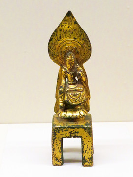 唐代鎏金铜菩萨坐像