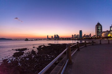 青岛海边夜景