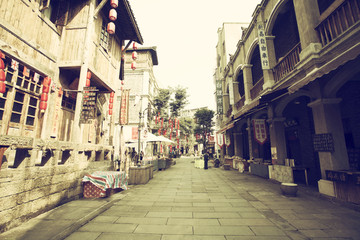 重庆街景复古老照片