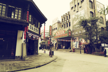 重庆老建筑复古照