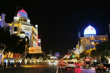 伊斯兰风情街夜景
