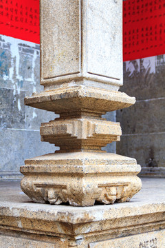 传统岭南建筑构件方形柱石