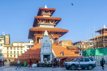 尼泊尔加德满都杜巴广场玛珠庙
