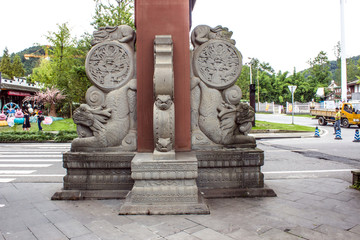 石墩石柱雕塑