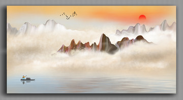 水墨山水画