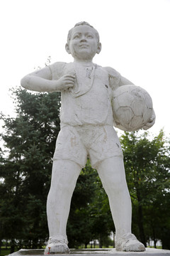 足球小子雕塑