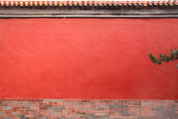 紫禁城建红墙