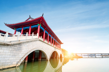 中国传统风格的桥梁