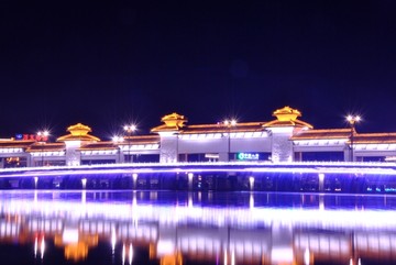 四川广汉江畔夜景