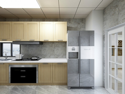 现代厨房橱柜设计效果图