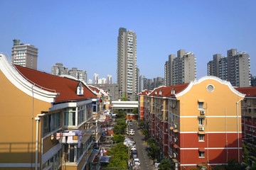 上海民居居民小区住宅楼