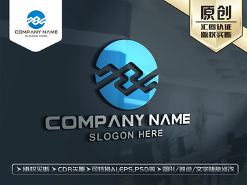 数码科技抽象LOGO设计