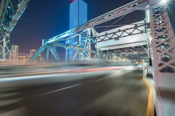 天津解放桥城市夜景