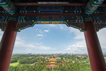 景山俯瞰故宫博物院