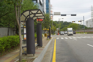 韩国公交车站站台