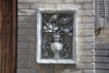 花瓶砖雕