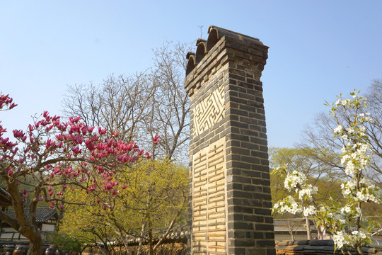 韩国南部大宅院地灶和烟囱