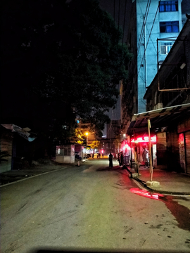 老街小巷夜色