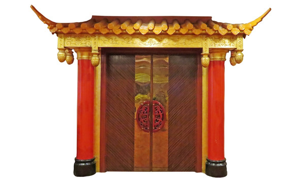 中式古典大门门头