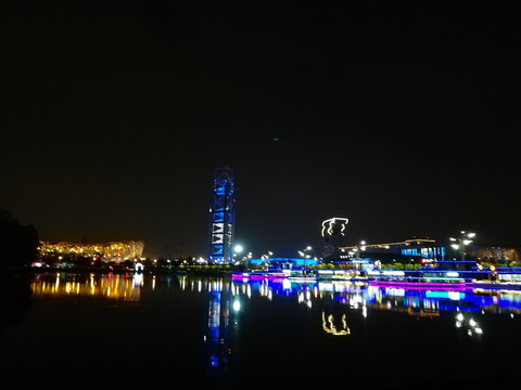 北京奥运村夜景