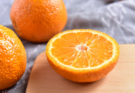 冰糖橙子特写高清图片