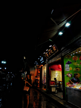杭州老街夜景