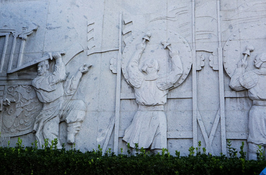 古代军队浮雕