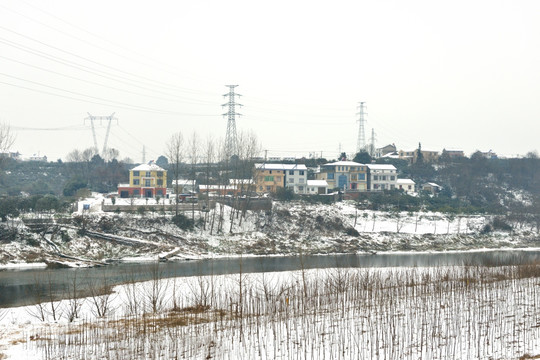 乡村雪景