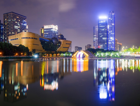 杭州低碳科技馆夜景