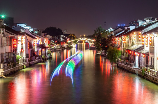 无锡古运河清名桥夜景