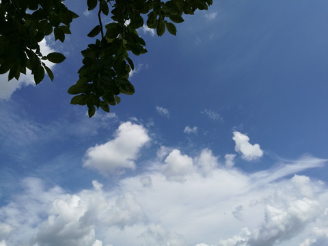 蓝天白云天空背景素材高清