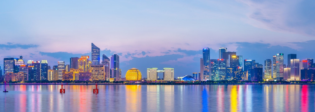 杭州钱江新城夜景