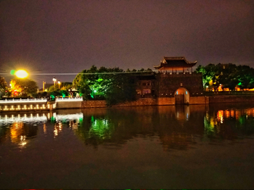 苏州平门桥夜景风光