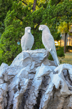 北京城市雕塑鹦鹉乐园